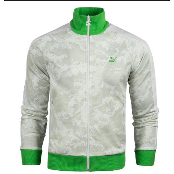 Puma Kozyndan Amsterdamned Full Zip Athletic Track Jacket XXL Green Trim Retro - Picture 1 of 16
